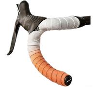 Gradient Bike Handlebar Tape 200cm Shock Absorbing(White and orange) | Gradient color design, 200cm length, shock absorbing core, reduces hand fatigue, per road bike essential