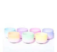 Gradient Crystal Singing Bowl Set, A-G Key, 6-14 "Set, Handmade, Meditation Props, Dispel Negative Energy, Balance The Body, Relieve Fatigue And Anxiety, Suitable For Beg(8-14 Pollici + Borsa)