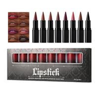 Gradient Lipstick, Lipliners Pencil, 8 Vibrant Colors Smudge-Proof Makeup Set, Multi-Use High Pigmented Plumping Cosmetics for Women, Travel, Daily Use, 3g Each, 2.99 Inches