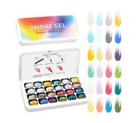 Gradient Painting Gel, 24 Grid Sponge Kit, Vibrant Nail, Beauty Art Accessory, Professional Salon Quality, Suitable for Personal Manicure Wedding Carnival Daily Travel Home