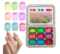 Gradient Painting Gel - 9-Color Gel Nail Art Kit for Beginners | Sculpting Solid Glue for Nail Design | Easy Nails Art for Women Salon Travel Home with Colleagues, Family, Friends