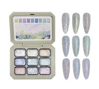 Gradient Painting - Patting 9 Color Palette Accessories Design Tools Manicure Creation Set Gradient Painting | Home Salon Wedding Beginners Use
