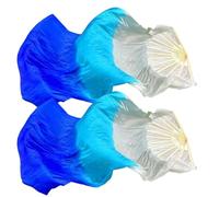 Gradient Silk Fan Flags, Long Dancing Fans for Art Shows, Chinese Dance Flag Fans, School Performance Silk Fans, Dancing Fan Accessories, Elegant Silk Dance Veils, Silk Fans for Art Performances