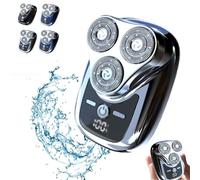 Gradient Space Stone Gradient Mini Shaver | Mini Shaver Portable Electric Shaver | Pocket Size Washable Electric Razor Shaver,Waterproof Rechargeable USB Shaver for Home Car Travel (Blue ice)