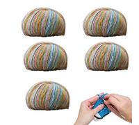 Gradient Yarn, Cotton Multi-Color Yarn, 5 X Colorful Pack, Soft Shawl and Scarf Yarns, Premium Knitting and Crochet Supplies for Sweaters, Abbigliamento 3,94 x 3,94 x 2,76 pollici, Accessories