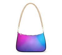 Gradiente azzurro rosa viola partito elegante borsa hobo donna designer borsa stampata signora una borsa a tracolla chiusura con cerniera