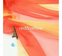 Gradiente Chiffon Tessuto Arcobaleno Danza Costume Fase Fai da Te Abiti Morbido