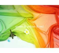 Gradiente Chiffon Tessuto Arcobaleno Danza Costume Fase Fai da Te Abiti Morbido