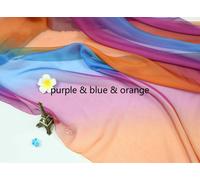Gradiente Chiffon Tessuto Arcobaleno Danza Costume Fase Fai da Te Abiti Morbido
