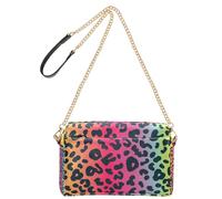 Gradiente Leopard Print Moda Piccola Borsa A Tracolla Per Le Donne In Pelle Vegana Delle Donne Crossbody Borse Zip Borsa Per Il Viaggio