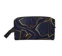 Gradiente Lineare Dorato Con Foglie Di Ginkgo Biloba, Borsa per il trucco Borsa per cosmetici Borsa da viaggio portatile da viaggio Borsa per trucco Organizer