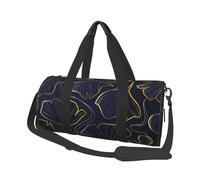 Gradiente Lineare Dorato Con Foglie Di Ginkgo Biloba, Borsone da viaggio di grande capacità Borsa rotonda Borsa da viaggio sportiva Borsa da viaggio Borsa da fitness