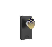 Gradiente Ombre Art Déco moderno geometrico blu giallo PopSockets PopWallet per MagSafe