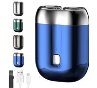 Gradientiscolor 2025 New Upgrade Pocket Shaver USB Mini Shaver, Gradientiscolor Electric Razor for Men, Rechargeable Waterproof for Home, Travel (Blue)
