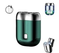 Gradientiscolor 2025 New Upgrade Pocket Shaver USB Mini Shaver, Gradientiscolor Magnetic Head Razor, Rechargeable Waterproof Compact Electric, for Home, Business, Trips (Green,Regular)