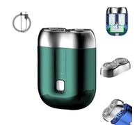 Gradientiscolor 2025 New Upgrade Pocket Shaver USB Mini Shaver, Gradientiscolor Magnetic Head Razor, Rechargeable Waterproof Compact Electric, for Home, Business, Trips (Green,Upgraded (Head))