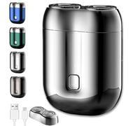 Gradientiscolor 2025 New Upgrade Pocket Shaver USB Mini Shavers, Gradientiscolor Mini Electric Shavers for Men, Rechargeable Wet and Dry for Travel and Home (Silver)
