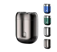 Gradientiscolor 2025 New Upgrade Pocket Shaver USB Mini Shavers, Pocket Size Washable Double Head Electric Razor, Mini Electric Shavers for Men, Rechargeable Waterproof (Gray)