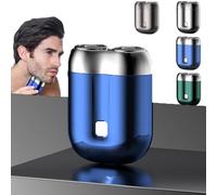 Gradientiscolor Mini Electric Shaver - 2025 New Upgrade Pocket Shaver USB Mini Shavers, Pocket Shaver's USB Minis Shavers for Men, Wet & Dry Use & Low-Nois, 7500 Rpm Precise&Painless Shaving (Blue)