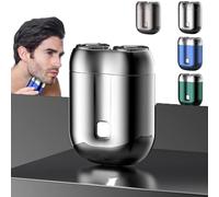 Gradientiscolor Mini Electric Shaver - 2025 New Upgrade Pocket Shaver USB Mini Shavers, Pocket Shaver's USB Minis Shavers for Men, Wet & Dry Use & Low-Nois, 7500 Rpm Precise&Painless Shaving (Silver)