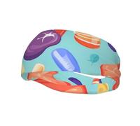 GradientItems Pattern GradientItems Pattern Love HeartHeartbeat White Sports Sweatband Fashion Hairband Athletic Elastic Hairband for Women Men