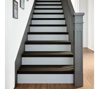 Gradini 12 pz Marrone-nero 80x30x2 cm Legno Massello Rovere