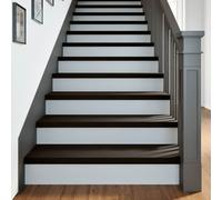 Gradini 2 pz Marrone-nero 100x30x2 cm Legno Massello Rovere