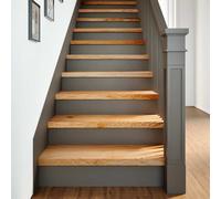 Gradini 8 pz Marrone Chiaro 70x30x2 cm Legno Massello Rovere
