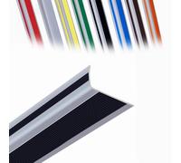 gradini delle scale, Profilo antiscivolo for scale, autoadesivo, in vinile, proteggere i bordi delle, impermeabile, interne ed esterne, 9 stili(Black,100 * 40mm)