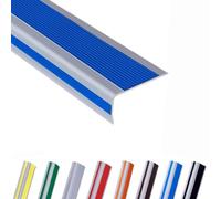 gradini delle scale, Profilo for gradini in vinile, protezione bordi antiscivolo, 1,5 m, profilo PVC, 10, autoadesivo, scale interne ed esterne(Blue,200cm)
