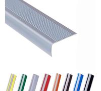 gradini delle scale, Profilo for gradini in vinile, protezione bordi antiscivolo, 1,5 m, profilo PVC, 10, autoadesivo, scale interne ed esterne(Gray,200cm)