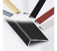 gradini delle scale, Profilo for scale a L, striscia di transizione in alluminio, protezione gradini da 35", profilo antiscivolo esterni e interni, davanzali finestre casa(Black,12 * 28mm)