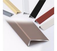 gradini delle scale, Profilo for scale a L, striscia di transizione in alluminio, protezione gradini da 35", profilo antiscivolo esterni e interni, davanzali finestre casa(Rose Gold,12 * 28mm)