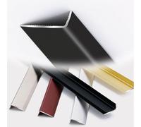 gradini delle scale, Profilo for scale in alluminio, esterni e interni, antiscivolo, protezione bordi, profilo davanzale a L, tagliabile, 90 cm - personalizzato(Black,12 * 28mm-90cm)