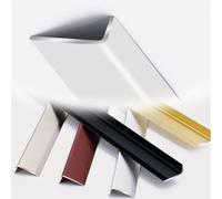 gradini delle scale, Profilo for scale in alluminio, esterni e interni, antiscivolo, protezione bordi, profilo davanzale a L, tagliabile, 90 cm - personalizzato(White,7 * 20mm-90cm)