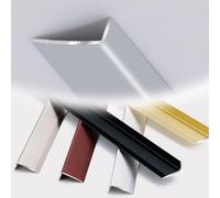 gradini delle scale, Profilo for scale in alluminio, esterni e interni, antiscivolo, protezione bordi, profilo davanzale a L, tagliabile, 90 cm - personalizzato(Silver,20 * 35mm-90cm)