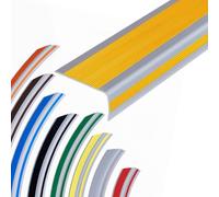 gradini delle scale, Protezione for bordi scale a forma di L, in vinile antiscivolo, autoadesiva, gradini flessibili, 5 piedi, 6, 8, 10, nastri tagliabili(Orange Yellow,100 * 40mm)