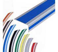 gradini delle scale, Protezione for bordi scale a forma di L, in vinile antiscivolo, autoadesiva, gradini flessibili, 5 piedi, 6, 8, 10, nastri tagliabili(Blue,100 * 40mm)