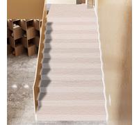 Gradini in legno, 8″ x 30″, tappeto antiscivolo con tappetino staccabile e incollabile, rifilabile e lavabile in lavatrice, adatto a famiglie con bambini, anziani e animali domestici Beige 15