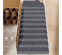 Gradini in legno, 8″ x 30″, tappeto antiscivolo con tappetino staccabile e incollabile, rifilabile e lavabile in lavatrice, adatto a famiglie con bambini, anziani e animali domestici Dark gray 7