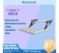 Gradini per roulotte Pieghevole a gradino singolo 54 x 61 cm Scaletta per roulotte con ingresso per camper in lega di alluminio per camper Rimorchi da viaggio Camion
