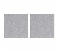 Gradini per scale, 2 unità, 30 x 30 cm, argento, alluminio, quadrato | Piastra diamantata, scorrevole, per interni ed esterni, facile da pulire, uso tutto l'anno, ufficio, cortile