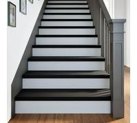 Gradini per scale 4 pezzi marrone-nero 90x25x2 cm rovere massiccio | Legno robusto, resistente agli insetti, superficie liscia facile da pulire, uso versatile davanzale