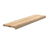 Gradini per scale in legno massello di quercia 16 pezzi grezzi 100x25x2 cm | Legno massiccio di quercia, superficie grezza, utilizzabile universalmente come davanzale, facile da pulire con un panno