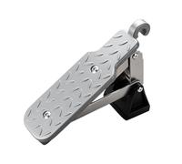 Gradino di accesso automatico compatto, argento | Design pieghevole con piattaforma di presa estesa per aiuto all'ingresso del veicolo e carico delle marce