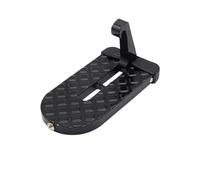 gradino portiera supporto piede Gradino universale per portiera auto, supporto per entrambi i piedi, pieghevole, multifunzionale, in lega di alluminio, martello di sicurezza per auto(Black 1pcs)