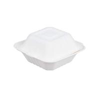 GRADISCO - 100 Contenitori per Hamburger in bagassa, da asporto, biodegradabili, compostabili e riciclabili. Burger box, take away, ideali per asporto cibi caldi e freddi.