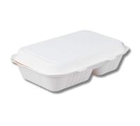 GRADISCO 100 Pezzi Contenitori Hamburger Patatine in Bagassa Biodegradabili Compostabili Riciclabili Burger Box Take Away Asporto Cibi Caldi Freddi