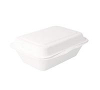 GRADISCO 150 pz. Contenitori in bagassa da 600 ml, 18x13 cm, da asporto, biodegradabili, compostabili e riciclabili. Box, Take Away, Ideali per asporto cibi Caldi e Freddi.