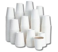 GRADISCO - Bicchieri in Carta per Caffe da 75ml Colore Bianco 2,5oz Biodegradabili in cartoncino rivestito in PE per Bevande Calde, Cappuccino, caffè - Bicchieri monouso usa e getta (200)